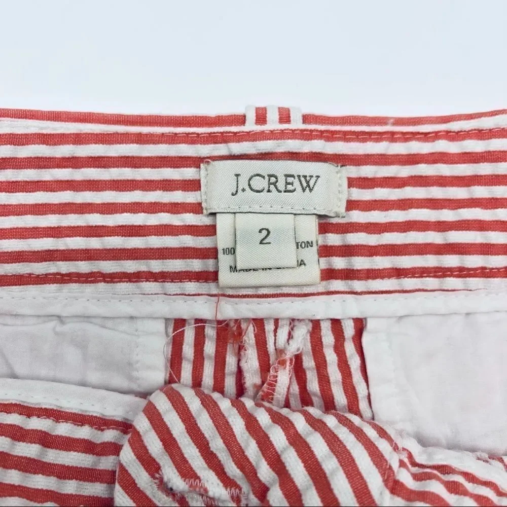 J. Crew Seersucker Shorts Size 2